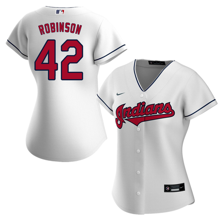Nike Women #42 Jackie Robinson Cleveland Indians Baseball Jerseys Sale-White